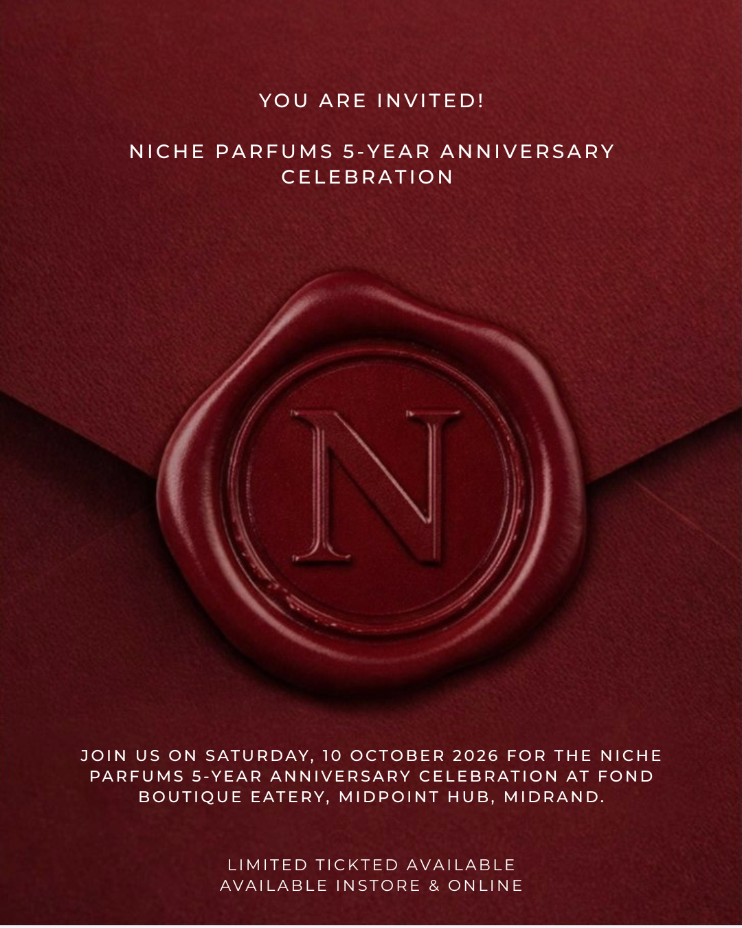 Niche Parfums 5-Year Anniversary Celebration